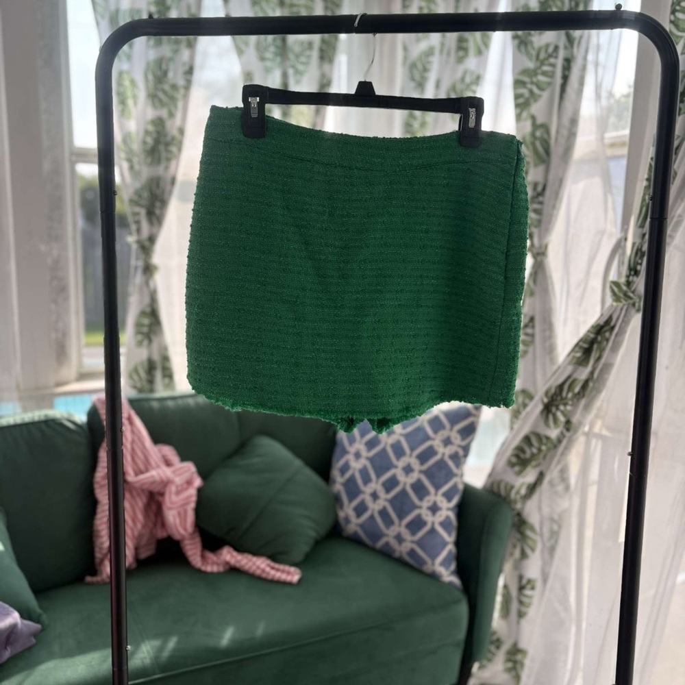 Zara Green Mini Pencil Skirt for Night Out